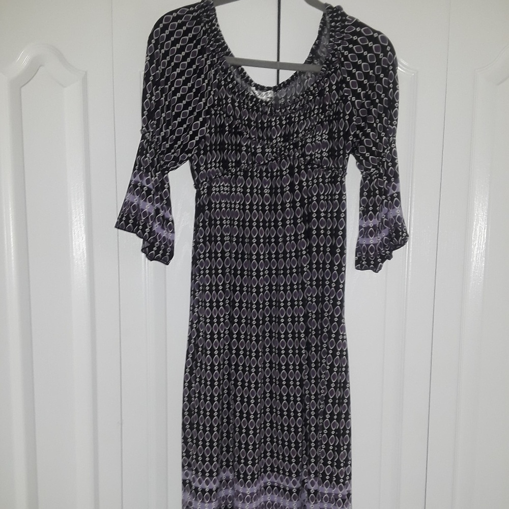 Pre Loved Black/purple/wht Dress